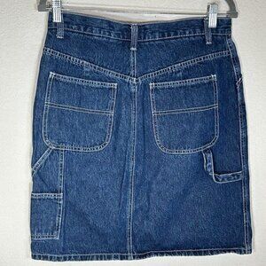 Chadwicks Skirt Womens 10 Carpenter Denim Blue Short 90s Y2K Cotton Mini Skirt